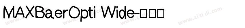 MAXBaerOpti Wide字体转换